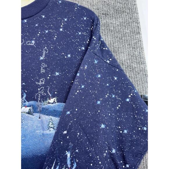 Vtg Artisans Sunschein XL Sweatshirt Guardian Angel AOP Wrap Print Grandma USA - Picture 7 of 14